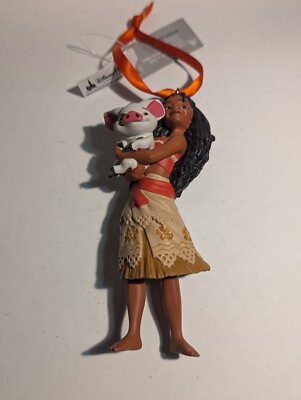 Disney Parks Moana and Pua Princess Christmas Holiday Ornament New