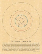 Talisman Pentacle Parchment-Like Page for Book of Shadows, Altar!