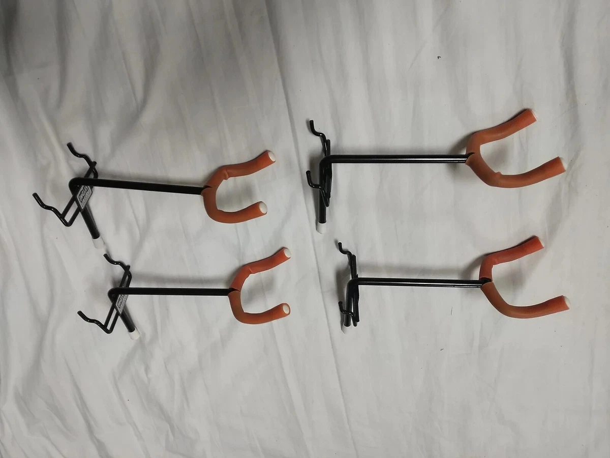 LOT OF 4 INGLES Front facing slat wall GUITAR HANGER Display Holder Black