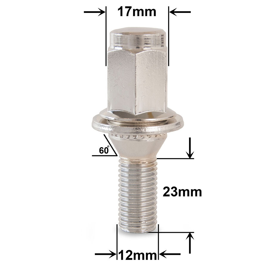 16 x Alloy Wheel Bolts For Citroen & Peugeot Models 12mm x 1.5 Flat