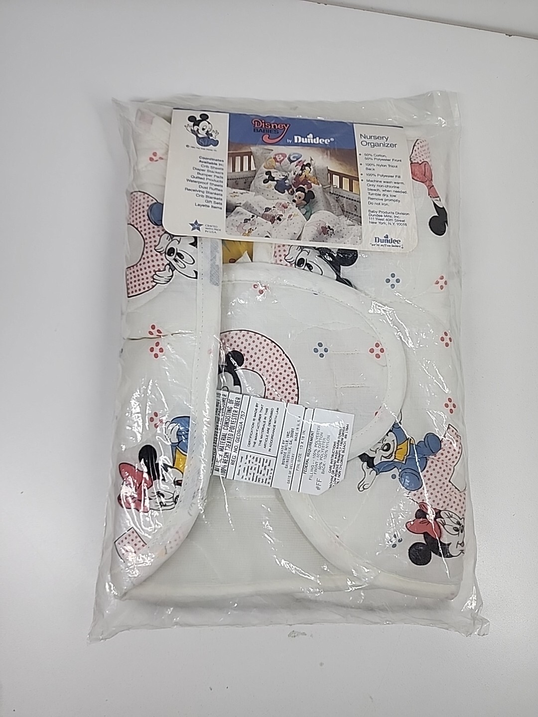 Vintage 1984 Dundee Disney Babies 7 Pocket Nursery Organizer Sealed