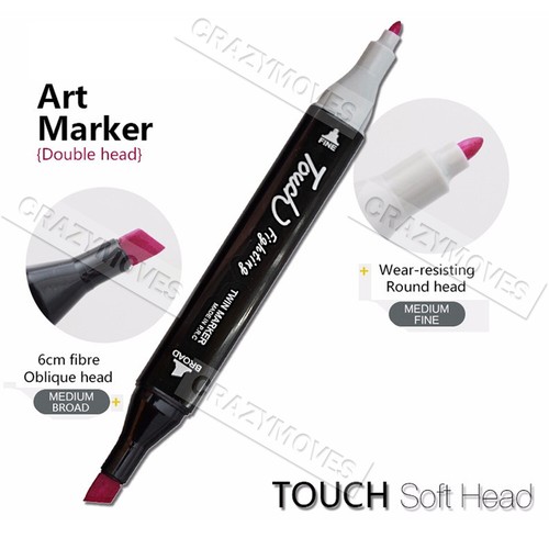 80pcs Color Marker Pen Dual Headed Graphic Artist Sketch Copic TOUCH Markers VIC - Picture 10 of 12