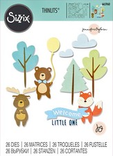 New Retired Sizzix Thinlits Woodland Baby 26pc 665960 Retail 20.99 by J Ogborn