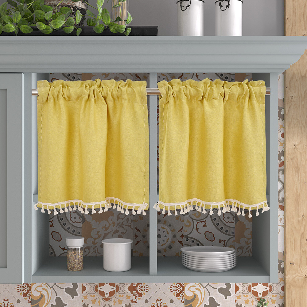 Modern Yellow Kitchen Curtains