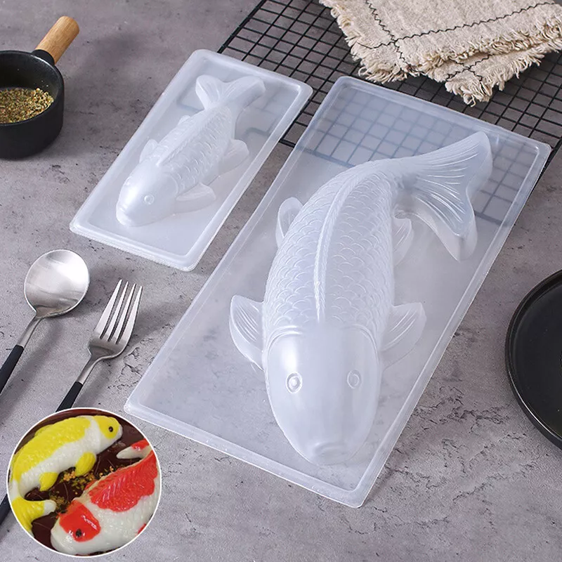 Fish Mold 3D Koi Fish Shape Plastic Cake Chocolate Jelly Mould