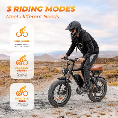 Megawheels Electric Bike 48V/15.6AH 20/33MPH Ebike 20" Tire Motobike for Adult - Picture 6 of 7