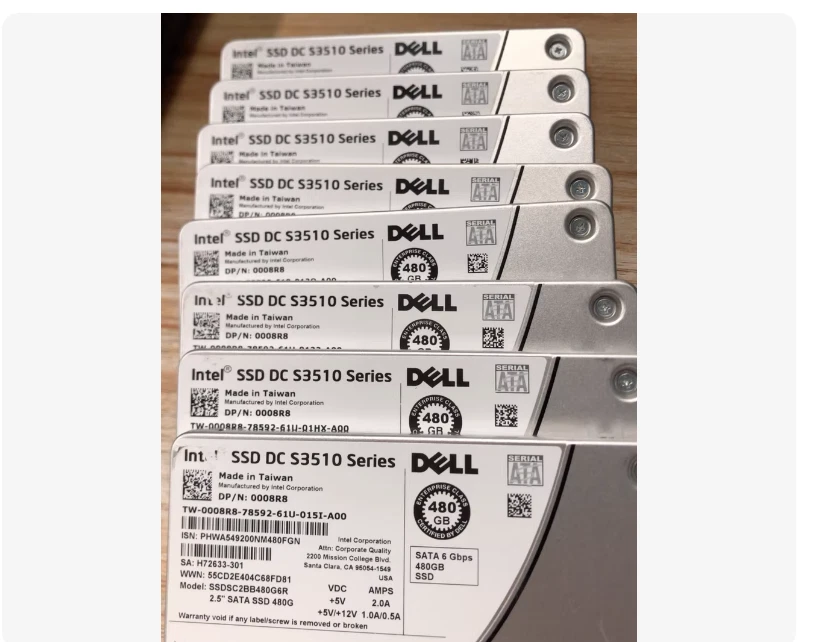 DELL INTEL 480GB S3510 SSD 2.5 inch SATA 6Gb/s SSDSC2BB480G6-Solid State Drive - Image 4 of 4