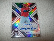 2018 PANINI ELITE RC JUNIOR SANQUINTIN AUTO SIGNED #D/100 CLEVELAND GUARDIANS