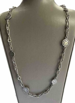 JOHN HARDY 925 STERLING SILVER DOT INFINITY LINK CHAIN STATION