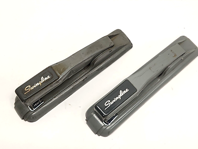 Vintage Swingline #27 Metal Desk Stapler Gray Retro Steampunk