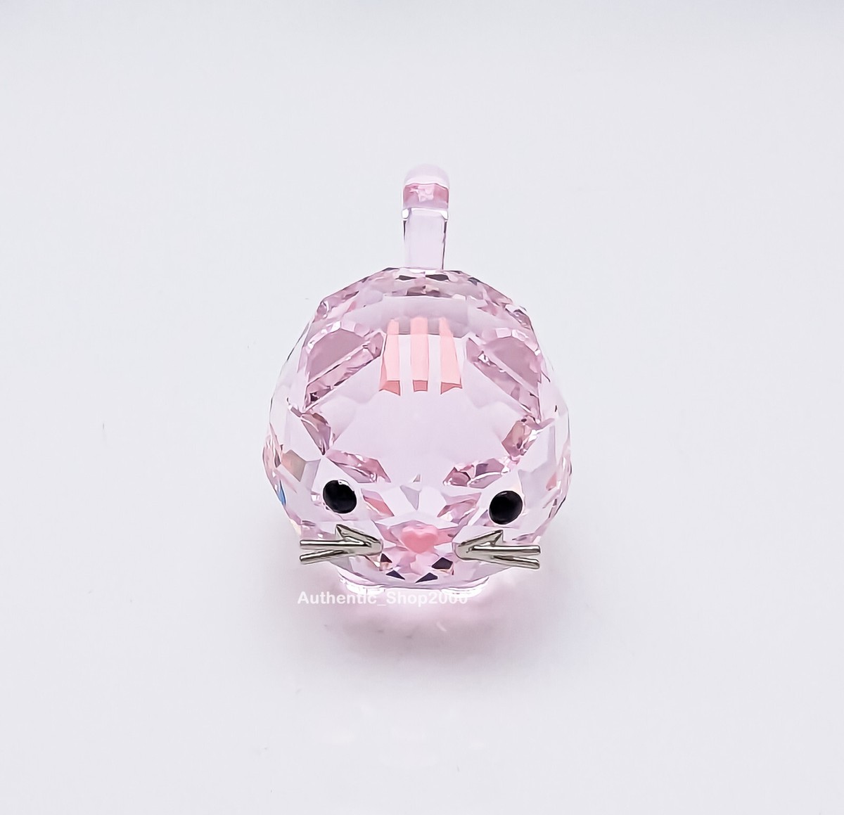 New 100% SWAROVSKI Crystal Chubby Cats Pink Cat Figurine Deco