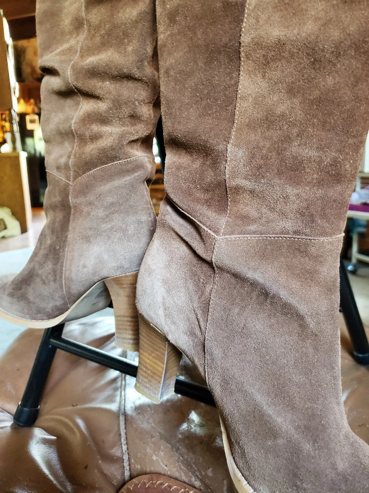 La Redoute of France * Botas de cuero de gamuza genuina *Talla 39 EURO * Talla 8 EE. UU. Foto 3 de 4