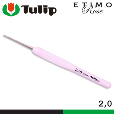 Tulip Etimo Rose Häkelnadel Komfortgriff glatte Hakenspitze griffig 11 Größen