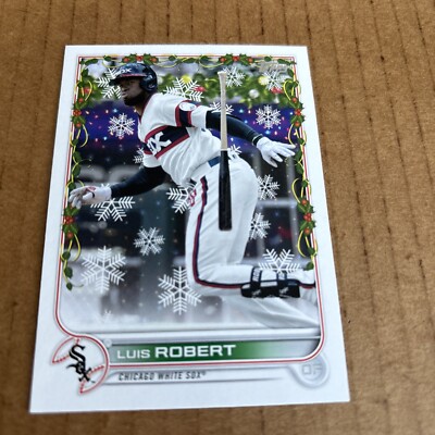 2022 Topps Holiday IMAGE VARIATION LIGHTS Luis Robert #HW15 White Sox Card (e9)