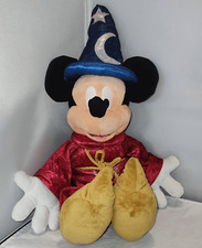 Disney Parks Sorcerer Mickey Mouse Plush Doll 23" Inch Wizard Fantasia
