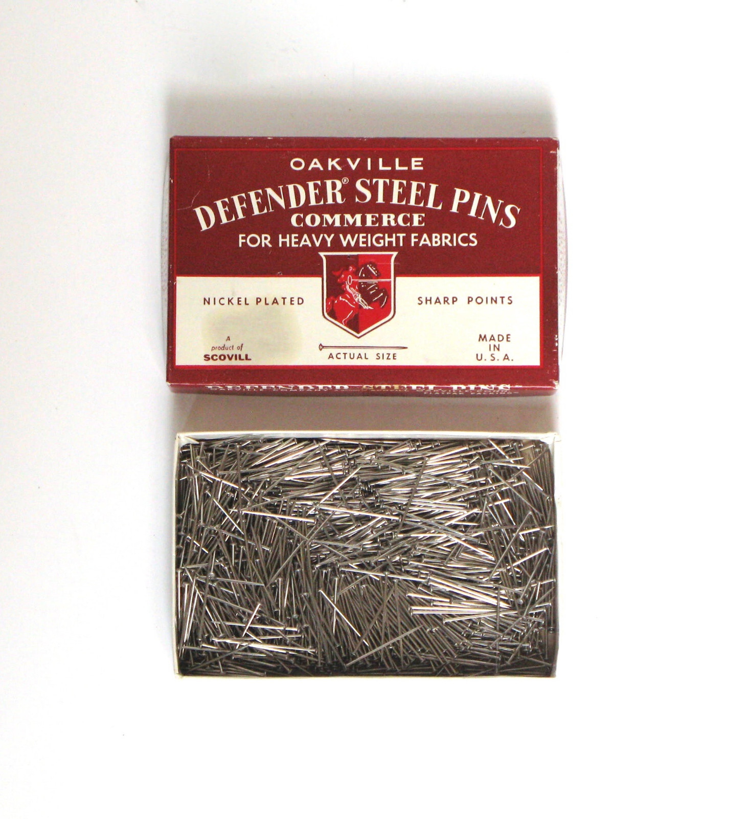 Vintage Box of Defender Commerce 17 NickelPlated Steel 1” Straight