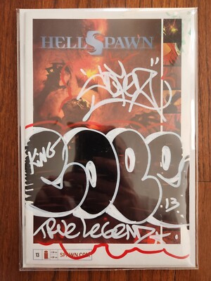 Cope2 Original Throw Up On Hellspawn #13 Comic. Cope2 Graffiti