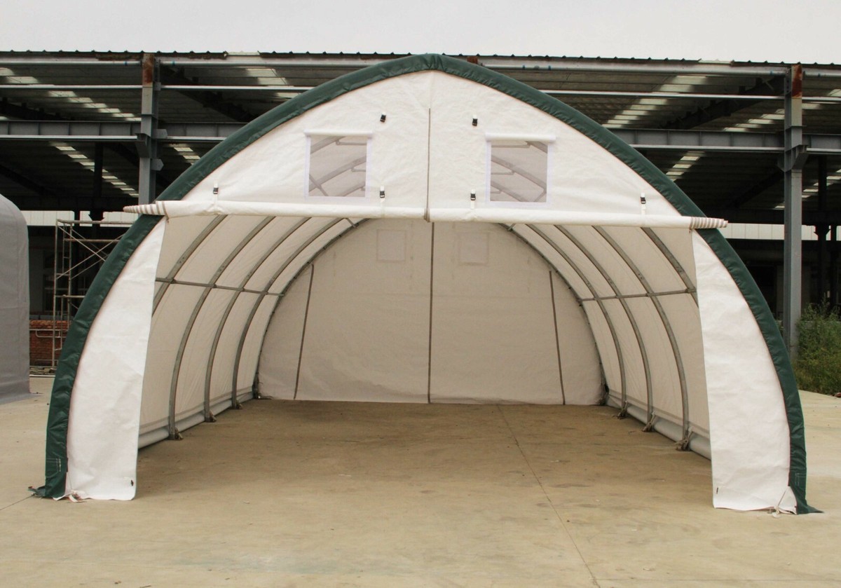 NEW 20X42X12 OVAL TUBE SHELTER FABRIC COVERALL STORAGE BUILDING