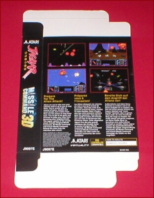 Missile Command 3D Original Empty Box Only for Atari Jaguar Game