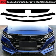 Chrome Delete Blackout Overlay Vinyl For 2018-20 Honda Accord Front Grill Trim Chrome Delete Blackout Overlay Vinyl For 2018-20 Honda Accord Front Grill Trim