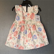 Carter's Floral Cotton Dress Set 9 Months with Diaper Cover