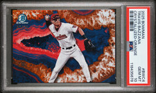 🔥TRAVIS BAZZANA 2025 Bowman CRYSTALLIZED #BWC4 SSP ORANGE /25 PSA 10 🔥