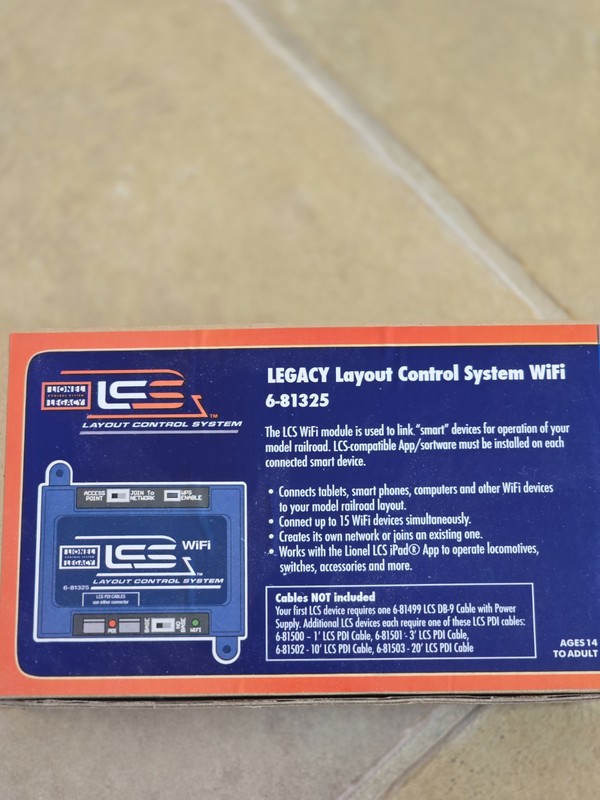 LIONEL LEGACY LAYOUT CONTROL SYSTEM WIFI MODULE smart phone train 6-81325 NEW