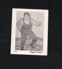 1963 Mini-Luchador Venezuelan Boxing/Wrestling cards. #71 Miguel Torres