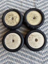 Tamiya Vintage Moon Craft Wheels Tyres Big Wig Rc buggy white block  set used 