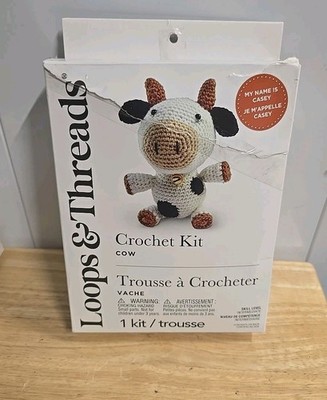 Loops & Threads Crochet Kit ''Cow'' Damaged Box 