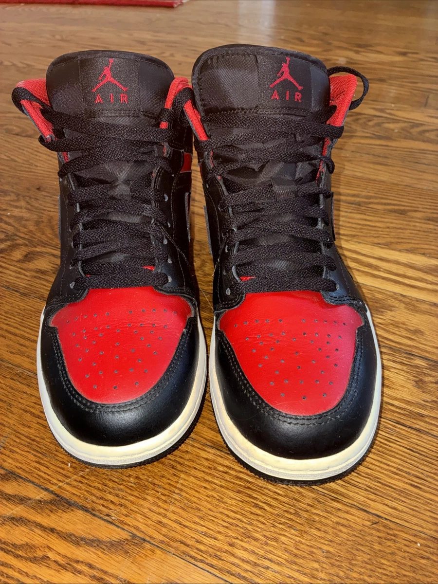 Jordan 1 Mid Black Red for Sale | Authenticity Guaranteed | eBay