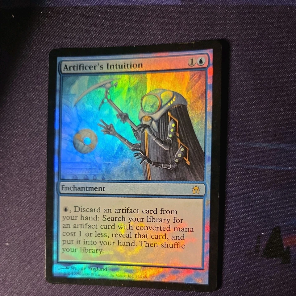 MTG 1x Artificer's Intuition x1 FOIL Fifth Dawn Played - Image 3 of 4