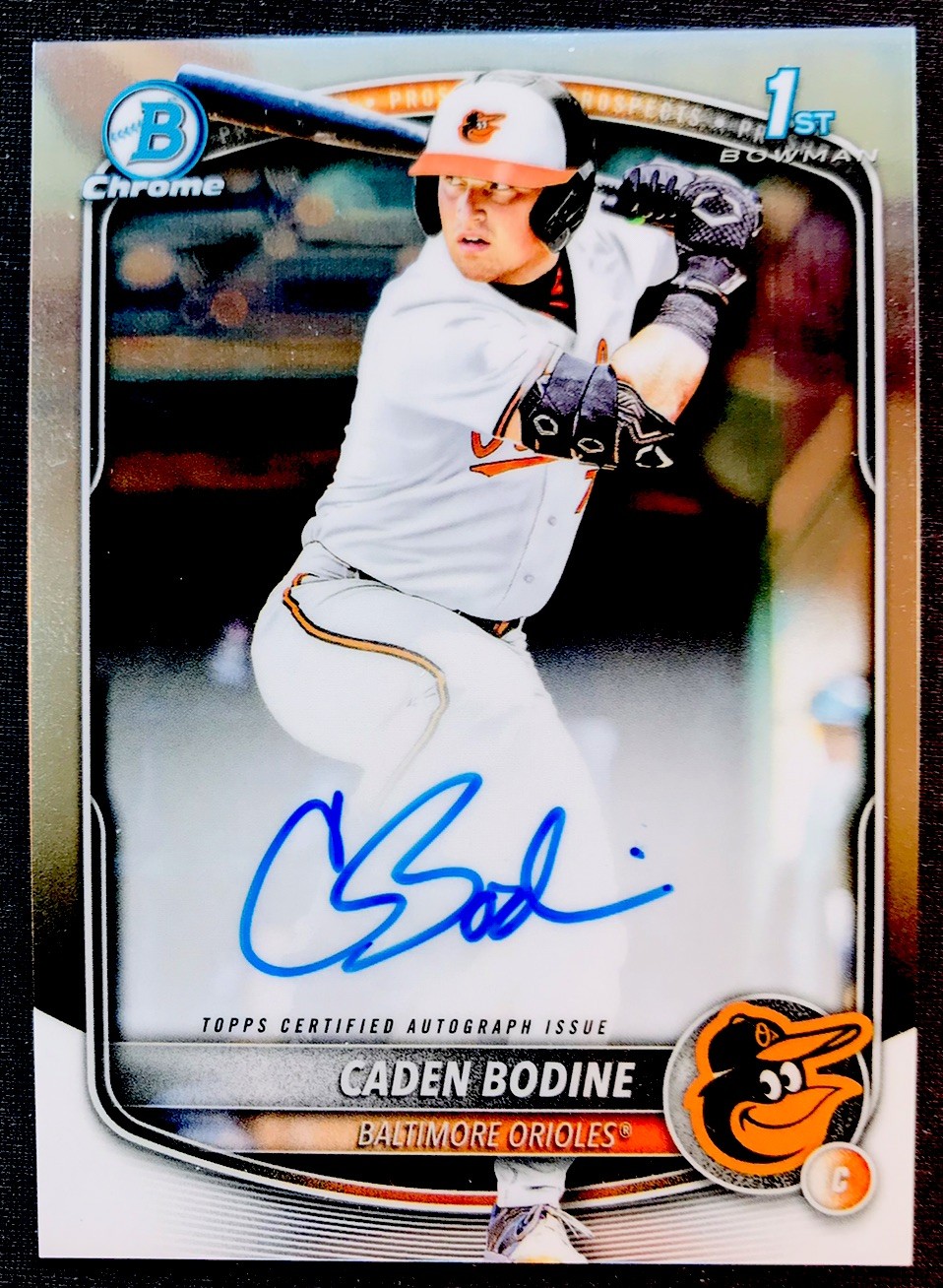 2025 Bowman Draft Chrome Baseball Caden Bodine 1st Chrome Auto #CPA-CB Orioles !