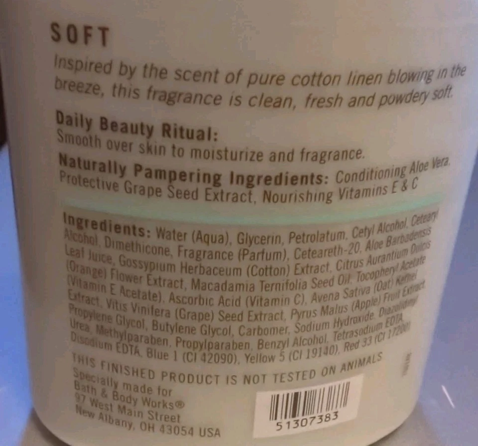 Bath & Body Works COTTON BLOSSOM Pleasures Body Lotion 8 fl oz Partially Sealed - Image 3 of 3