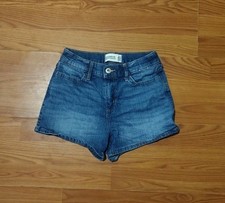 Abercrombie Kids Girls High Rise Mini Mom Shorts Size 11/12 Regular Medium Wash