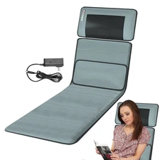 Full Body Massage Mat with Heat & Movable Shiatsu Neck Back Massager Pillow