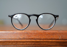 Vintage Oliver Peoples Style Eyeglasses Black Full Rim round black