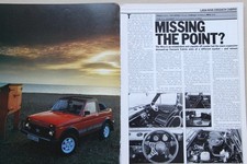 Original 1987 Autocar mag extracted road test: LADA NIVA COSSACK cabriolet
