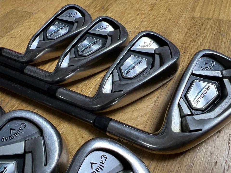 Callaway Rogue CF18 +1° Iron Set / 4 - PW / Stiff Graphite Shafts /Midsize Grips - Image 4 of 4