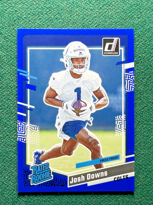 2023 Donruss Rated Rookie Josh Downs Press Proof Blue #345 Colts RC Nice!