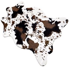 Cowhide Rug Cute Cow Print Western Decor Non-Slip 43.3 x 29.5 3.6ft 2.4ft 