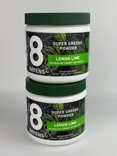 8Greens Super Greens Powder Lemon Lime 25 Servings 6.17 Oz 2 Pack New