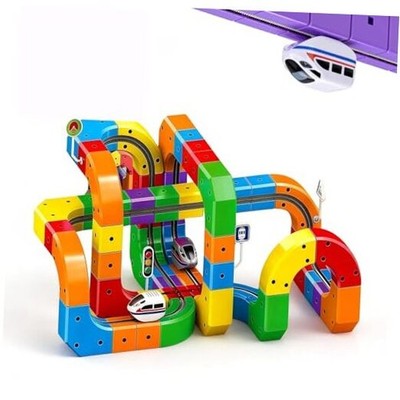 3D Infinity Track with Electric Train Set for Kids, STEM Modular Master Set