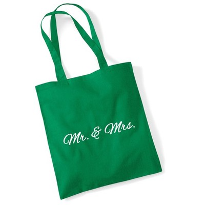 Jutebeutel Mr. & Mrs. Schriftzug Geschenkidee Mr. & Mrs. Geschenk Präsent Mitbri