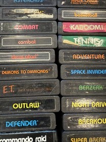 Atari 2600 System Bundle Console 26 Games 2 Joystick Paddles OEM Power WORKS!