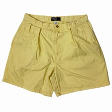 VTG Polo Ralph Lauren Shorts Pleated Yellow 6 Inseam Classic 32