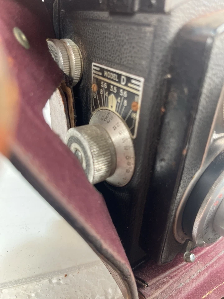 Cámara Ciro-Flex Modelo D con Lente Wollensak 83 mm Estuche de Cuero Piezas/Reparaciones Solo Foto 4 de 4
