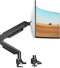 MOUNTUP Single Monitor Mount fits 17''-43'' Ultrawide Screen, Single, Black 