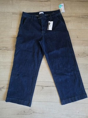 Studio Blue Trixie Jeans Womens 32 Blue Denim High Rise Extended Waist Wide Leg
