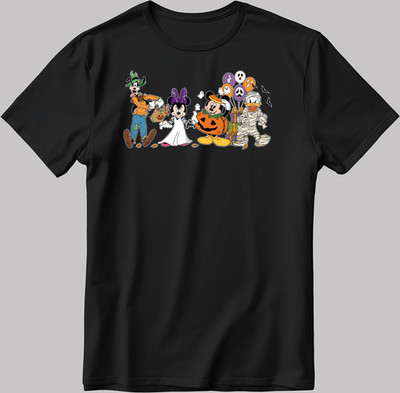 Disney Mickey Mouse Friends Halloween  S. Sleeve Men's / Women's T Shirt V052